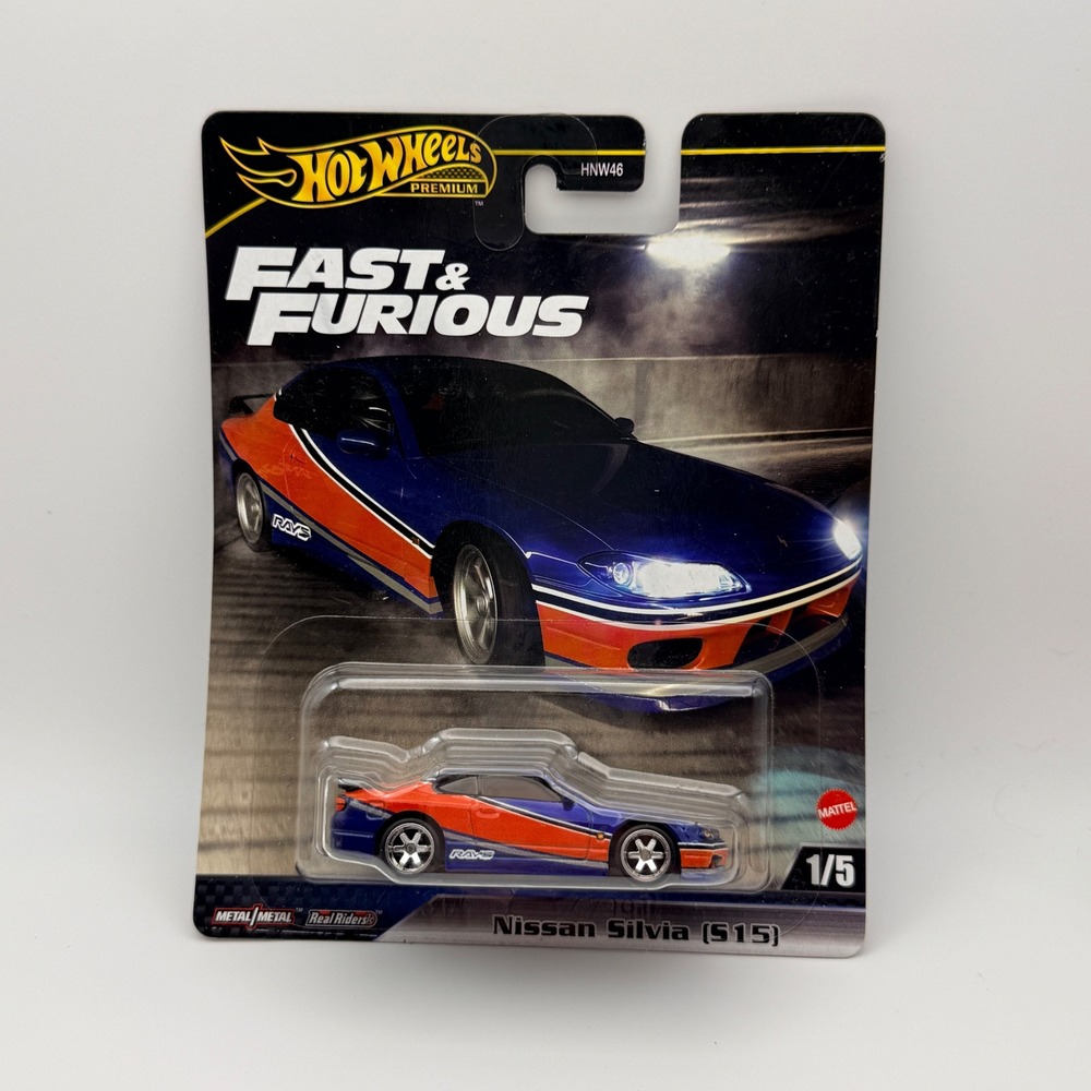 Hot Wheels Premium Fast & Furious Nissan Silvia S15 Tokyo Drift HNW46 1/5 Blue